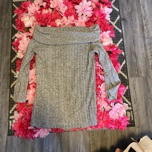 Off the shoulder sweater shirt
